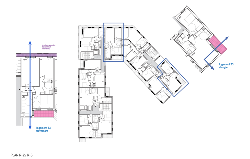 55 logements P.L.S. - Gabriel Perri/République Gennevilliers (92) - Concours